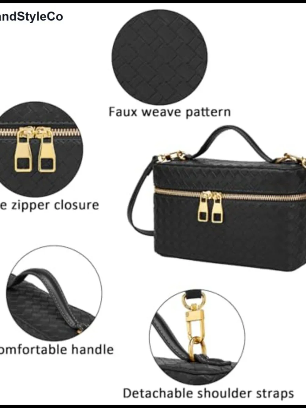 Mini Square Box Satchel PU Leather Crossbody Bag Detachable Strap Women